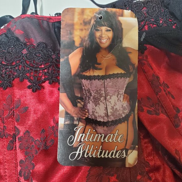 Red & Black Bustier Corset( 44) NWT - Picture 7 of 9